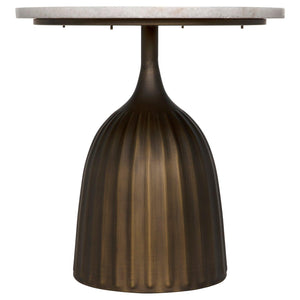 Samuel Side Table, Aged Brass-Noir Furniture-Blue Hand Home
