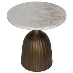 Samuel Side Table, Aged Brass