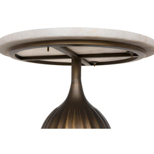 Samuel Side Table, Aged Brass-Noir Furniture-Blue Hand Home
