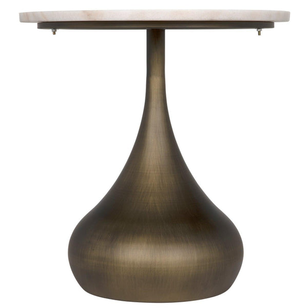 Mateo Side Table, Aged Brass-Noir Furniture-Blue Hand Home