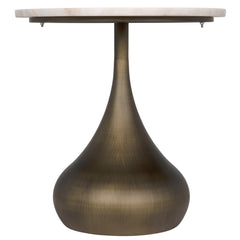Mateo Side Table, Aged Brass