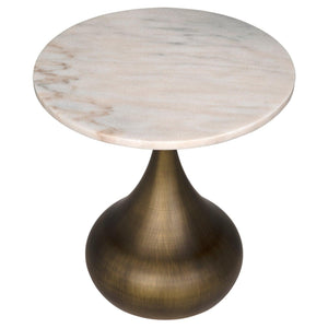 Mateo Side Table, Aged Brass-Noir Furniture-Blue Hand Home