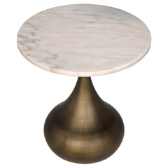Mateo Side Table, Aged Brass