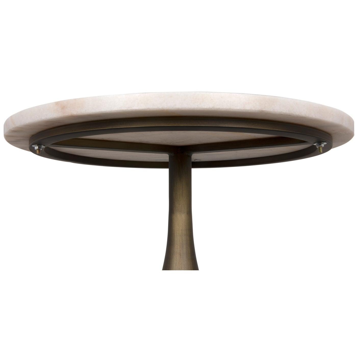 Mateo Side Table, Aged Brass