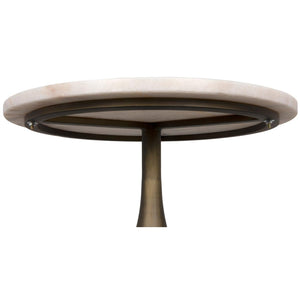 Mateo Side Table, Aged Brass-Noir Furniture-Blue Hand Home