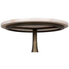 Mateo Side Table, Aged Brass