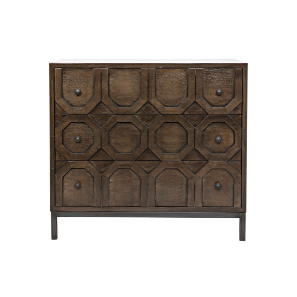 Hadley 3 drawer dresser, Walnut/Steel-CFC Furniture-Blue Hand Home
