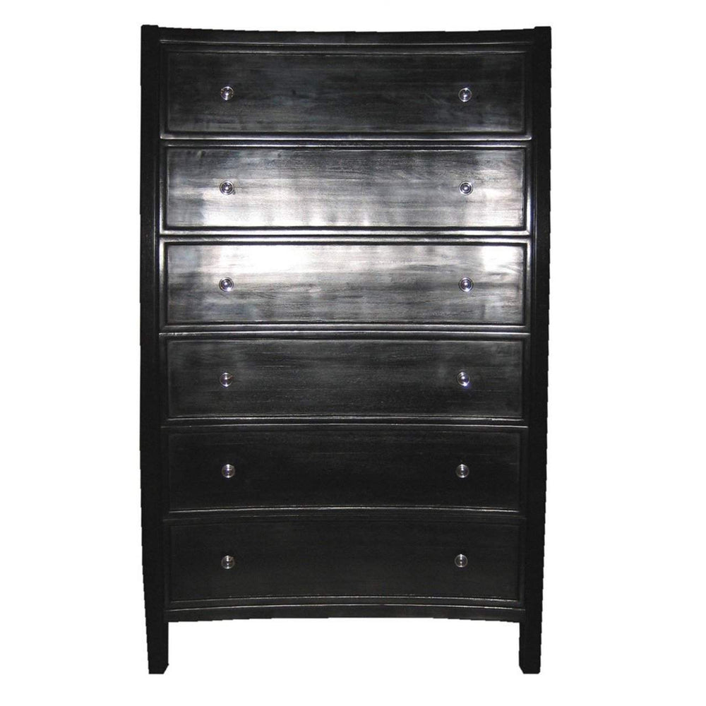 Noir Hampton Tall Dresser Boy Black-Noir Furniture-Blue Hand Home