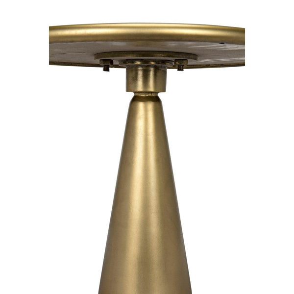 Noir Furniture Hiro Side Table, Short, Antique Brass-Noir Furniture-Blue Hand Home