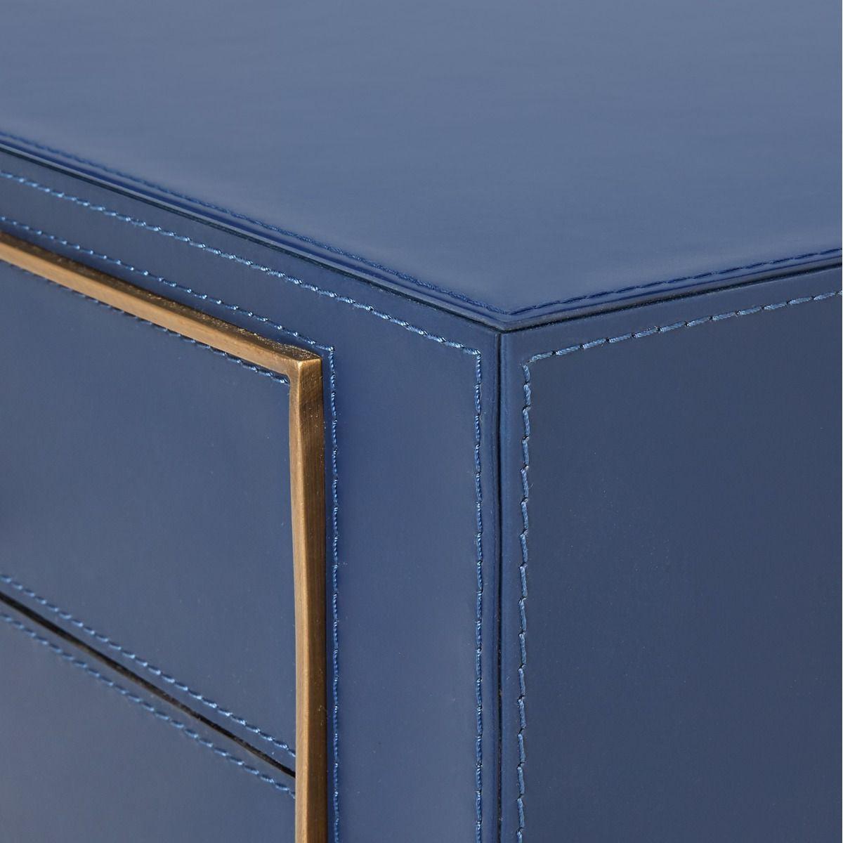 Villa &amp; House - Hunter 2-Drawer Side Table - Navy Blue-Bungalow 5-Blue Hand Home