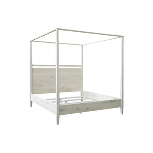 Reclaimed washed oak modern 4-poster bed, east. King-CFC Furniture-Blue Hand Home