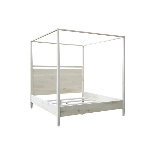Reclaimed washed oak modern 4-poster bed, east. King-CFC Furniture-Blue Hand Home