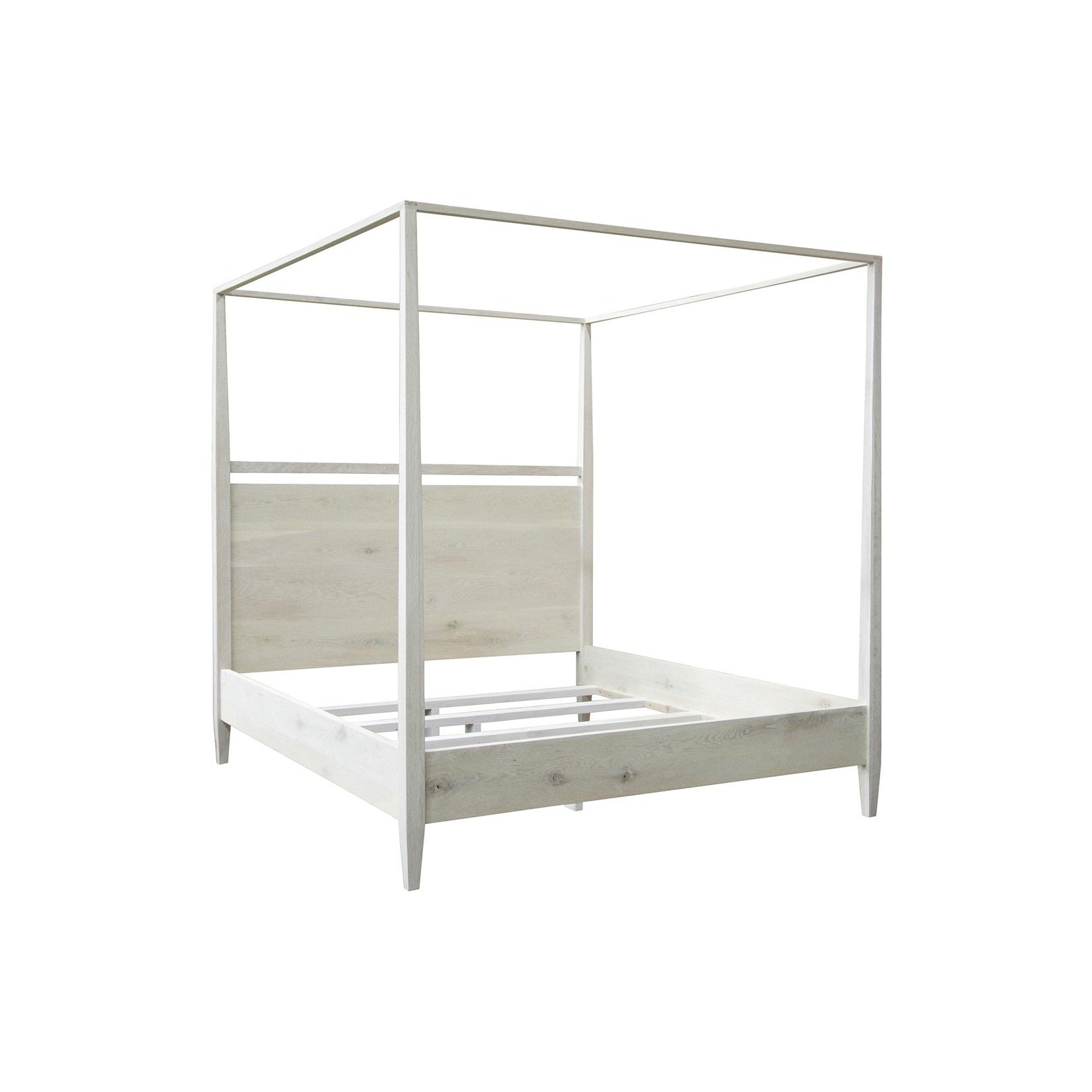 Reclaimed washed oak modern 4-poster bed, east. King-CFC Furniture-Blue Hand Home