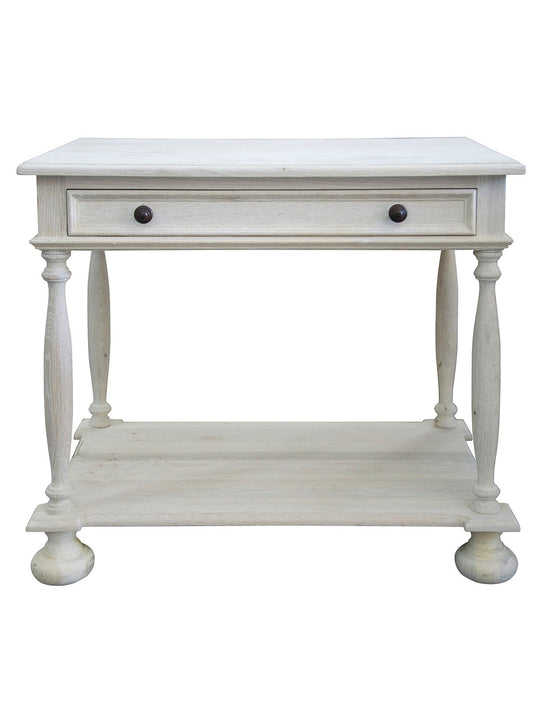 Reclaimed washed oak nightstand, 1 drawer, 1 shelf