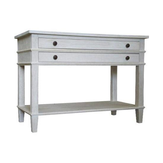 Reclaimed washed oak 2-drawer nighstand, 1 shelf-CFC Furniture-Blue Hand Home