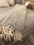 Mohair Throw Stripes-India Heritage-Blue Hand Home