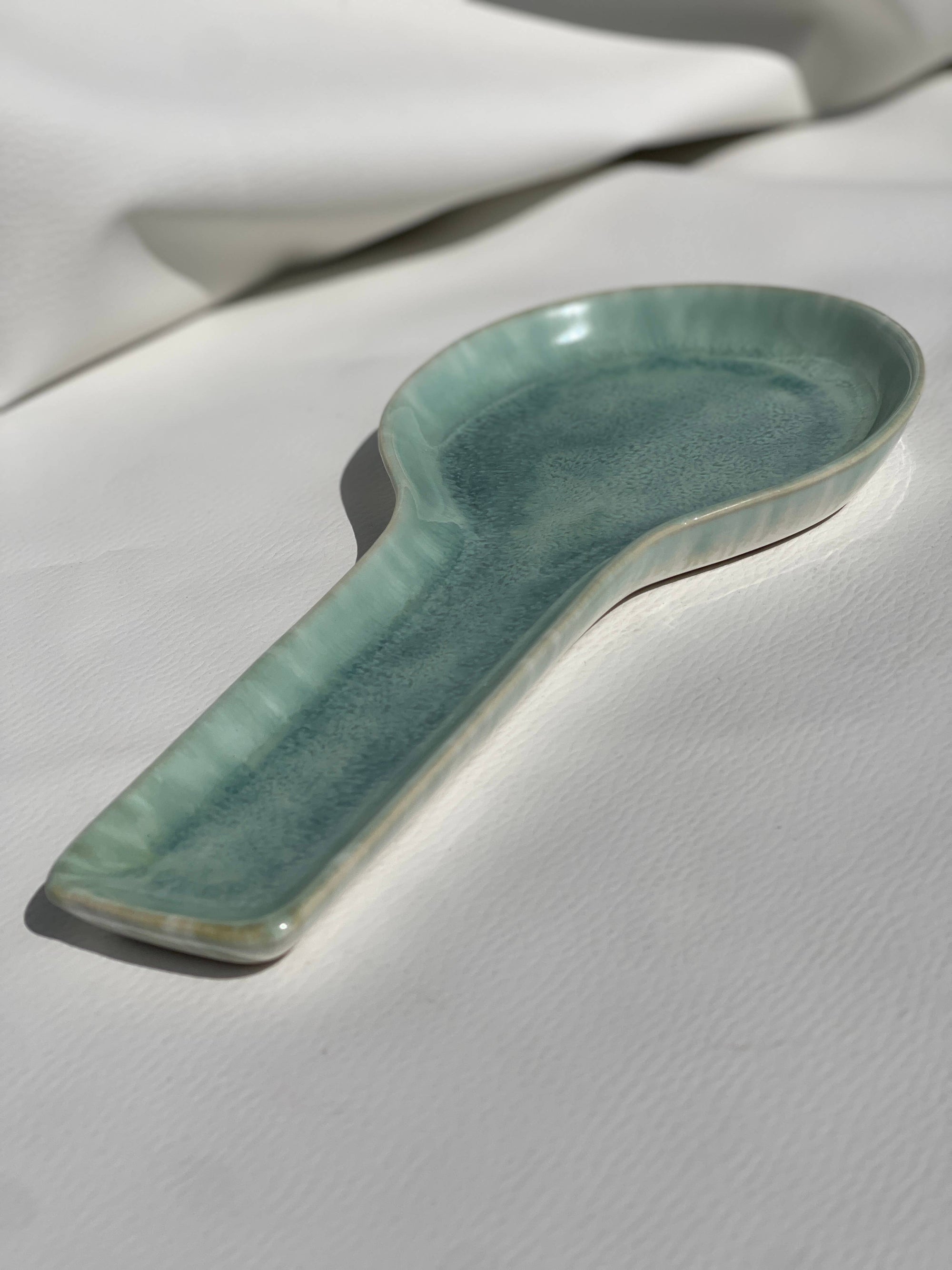 Spoon Rest-Egg Back Home-Blue Hand Home