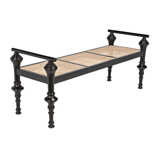 Indochine Bench-Noir Furniture-Blue Hand Home