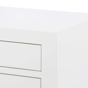 Villa & House - Jacqui 3-Drawer Side Table In White-Bungalow 5-Blue Hand Home