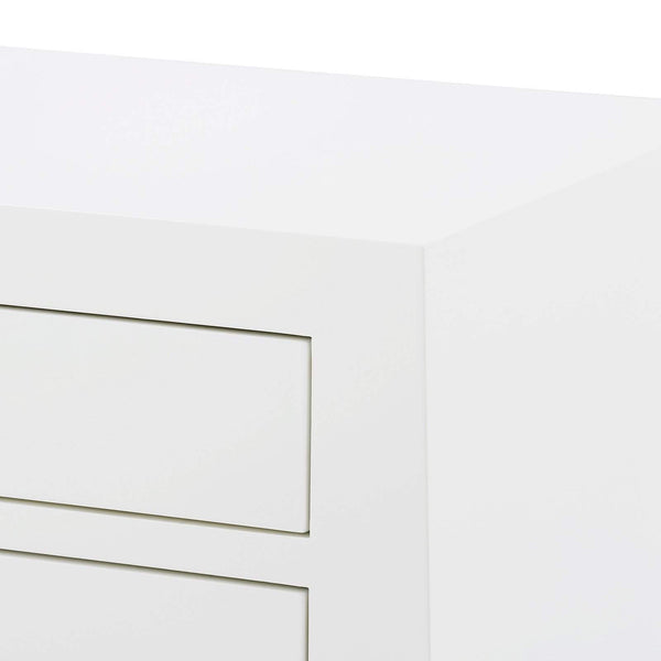 Villa & House - Jacqui 3-Drawer Side Table In White-Bungalow 5-Blue Hand Home