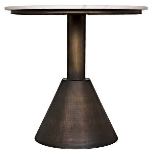 Joseph Side Table, Aged Brass-Noir Furniture-Blue Hand Home