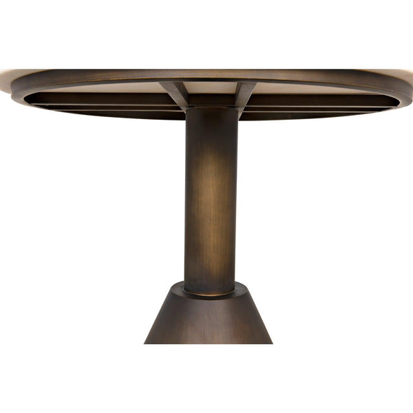Joseph Side Table, Aged Brass-Noir Furniture-Blue Hand Home
