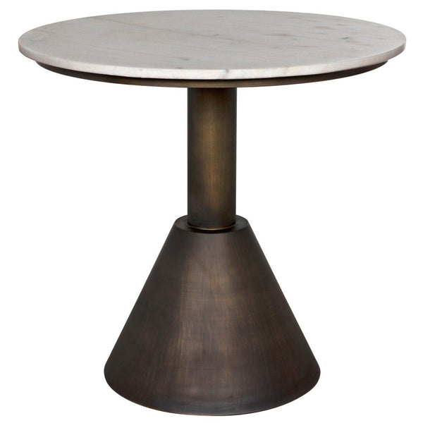 Joseph Side Table, Aged Brass-Noir Furniture-Blue Hand Home