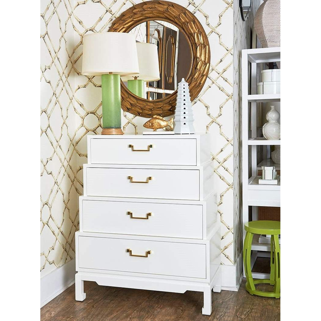 Villa & House - Jasmine Tall 4-Drawer In White-Bungalow 5-Blue Hand Home