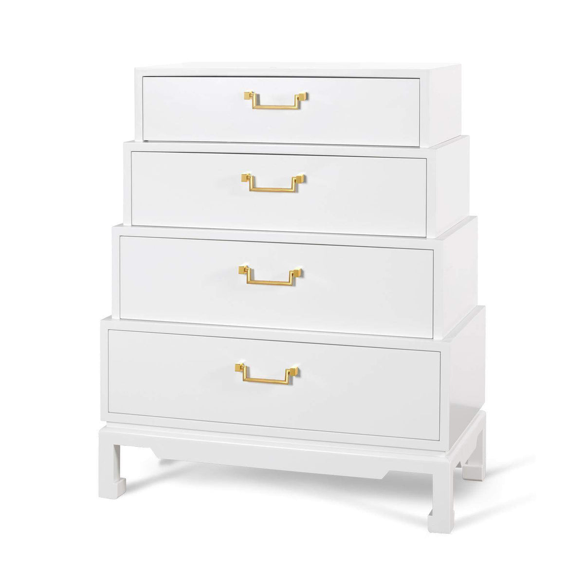 Villa &amp; House - Jasmine Tall 4-Drawer In White-Bungalow 5-Blue Hand Home