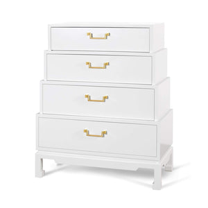 Villa & House - Jasmine Tall 4-Drawer In White-Bungalow 5-Blue Hand Home