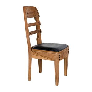 Laila Chair, Teak with Leather-Noir Furniture-Blue Hand Home
