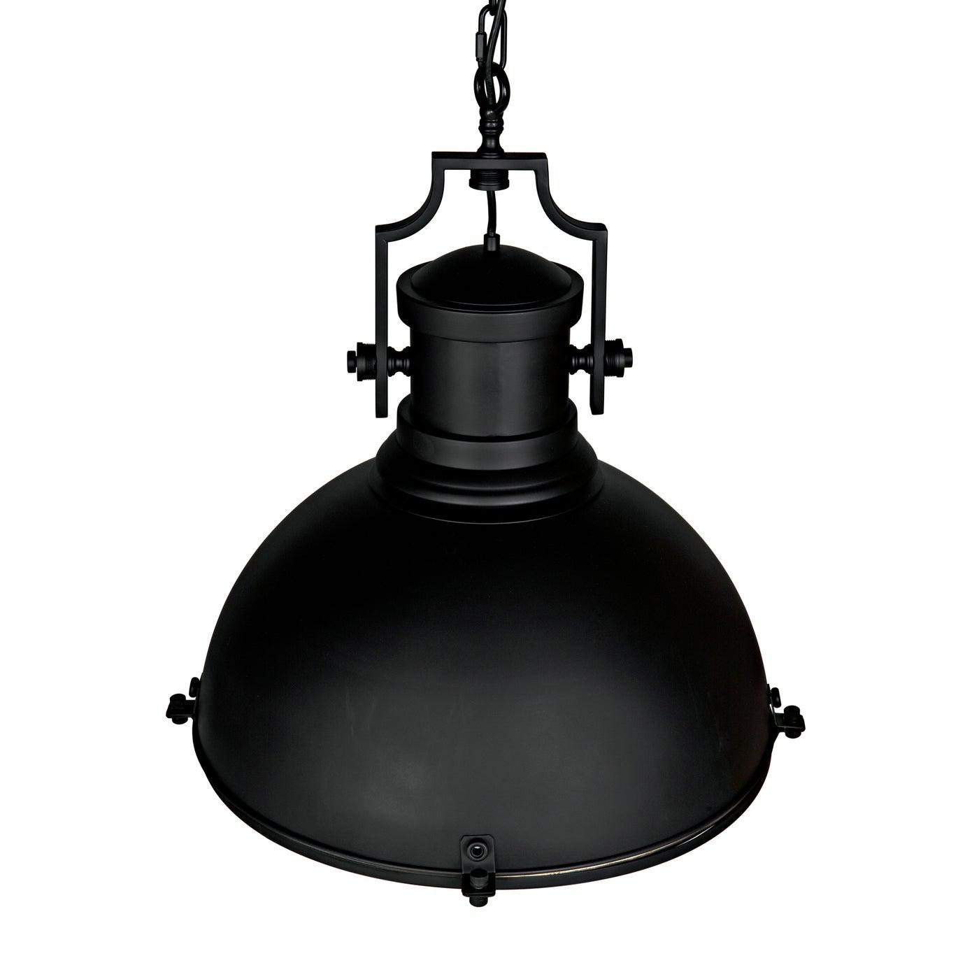 Metal Marine Fixture Pendant, Black Steel
