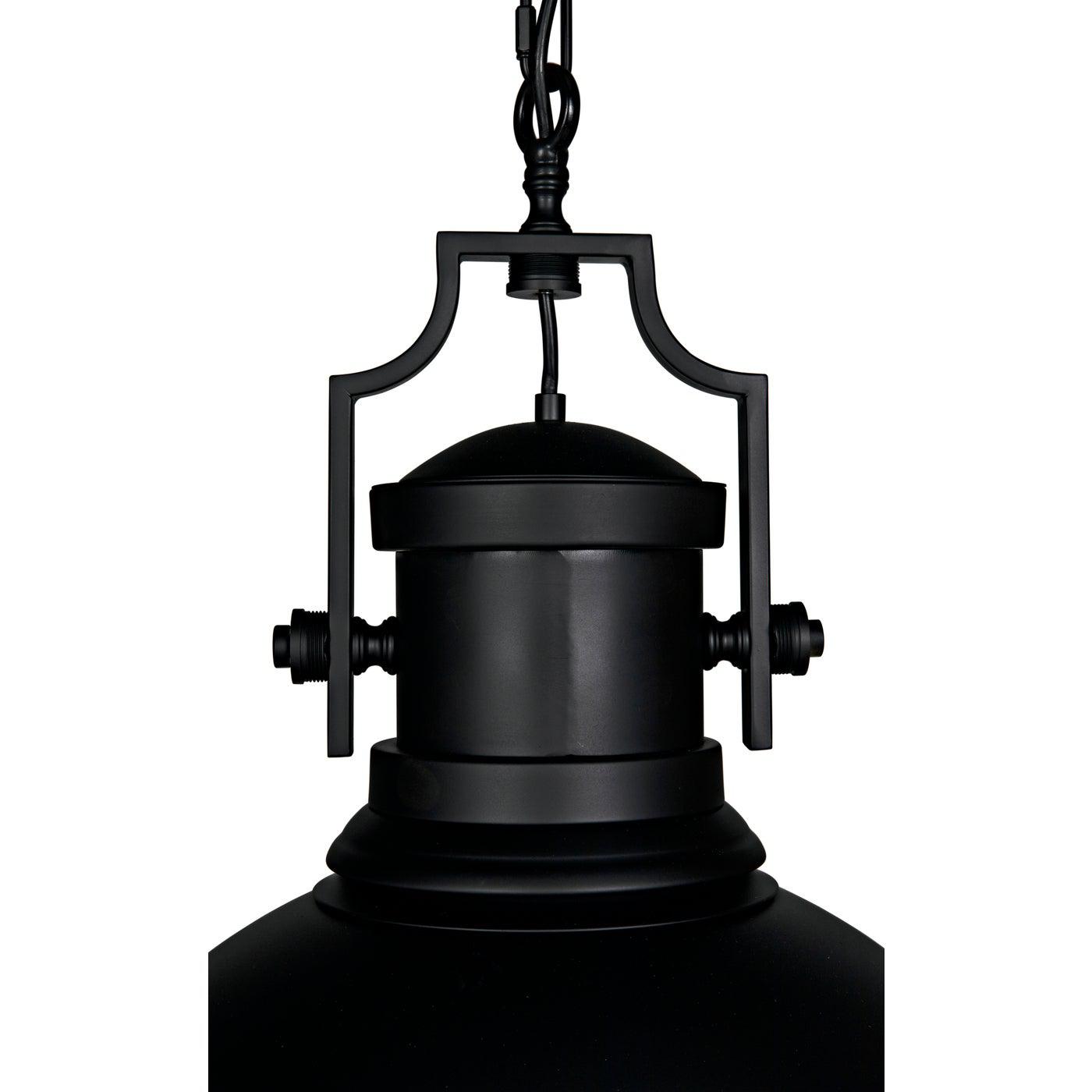 Metal Marine Fixture Pendant, Black Steel