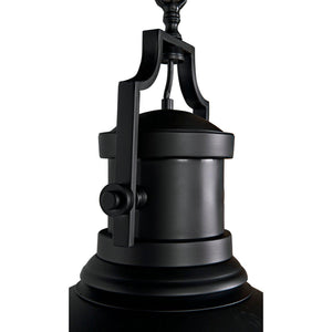 Metal Marine Fixture Pendant, Black Steel-Noir Furniture-Blue Hand Home