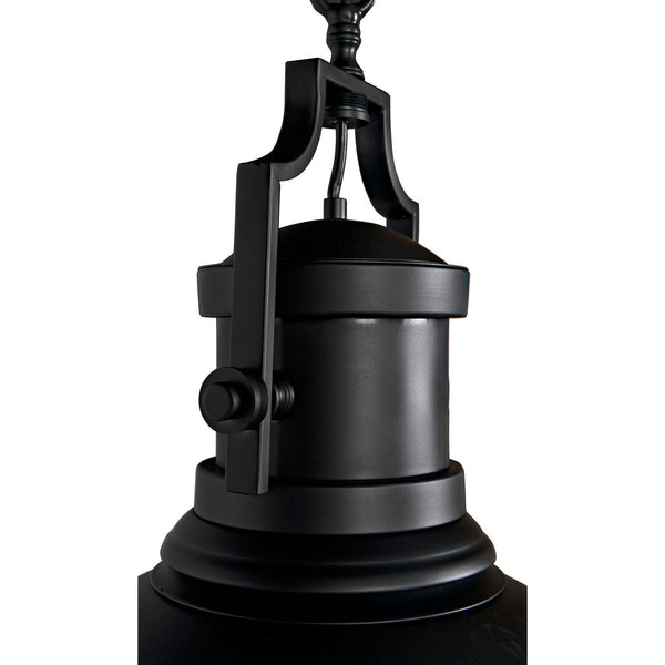 Metal Marine Fixture Pendant, Black Steel-Noir Furniture-Blue Hand Home