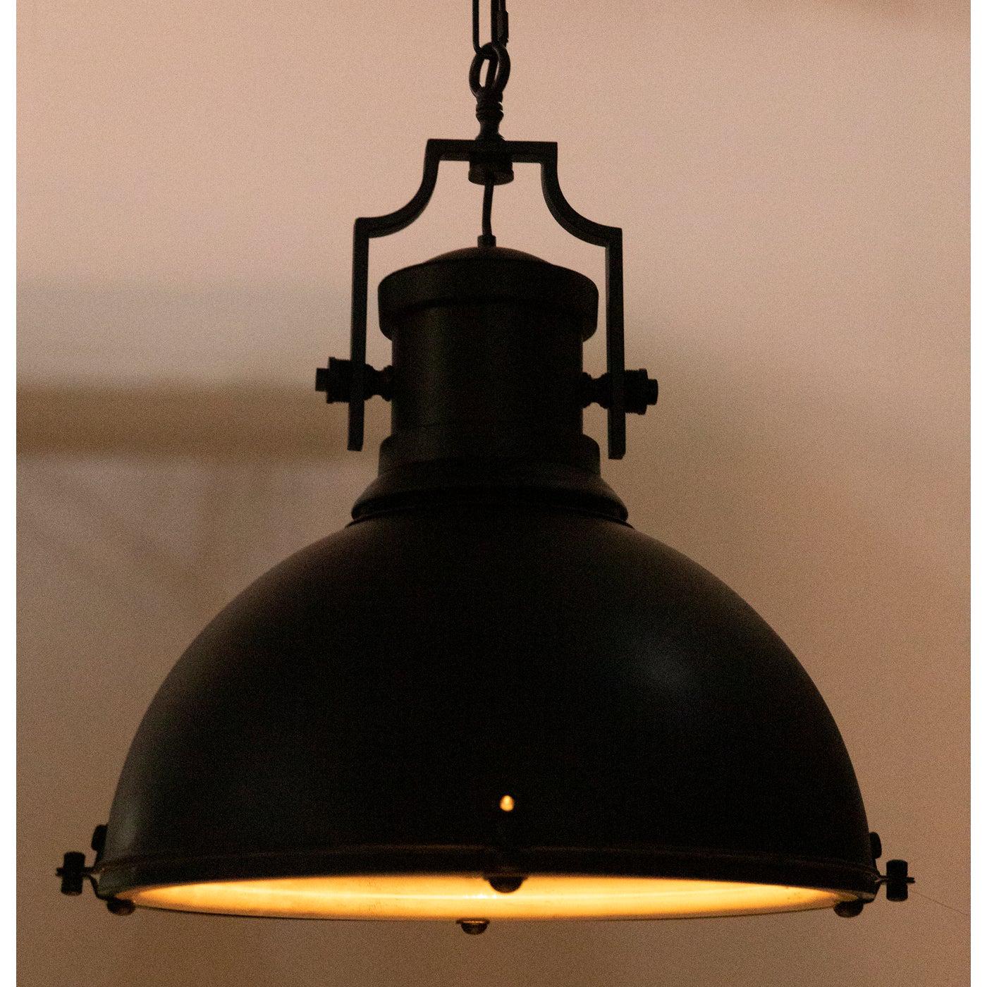 Metal Marine Fixture Pendant, Black Steel