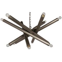 Lex Chandelier, Metal with Antique Silver Finish