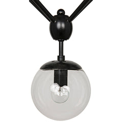 Pluto Chandelier, Small, Black Steel