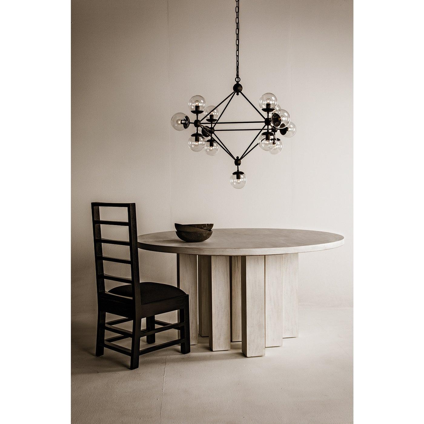 Pluto Chandelier, Small, Black Steel