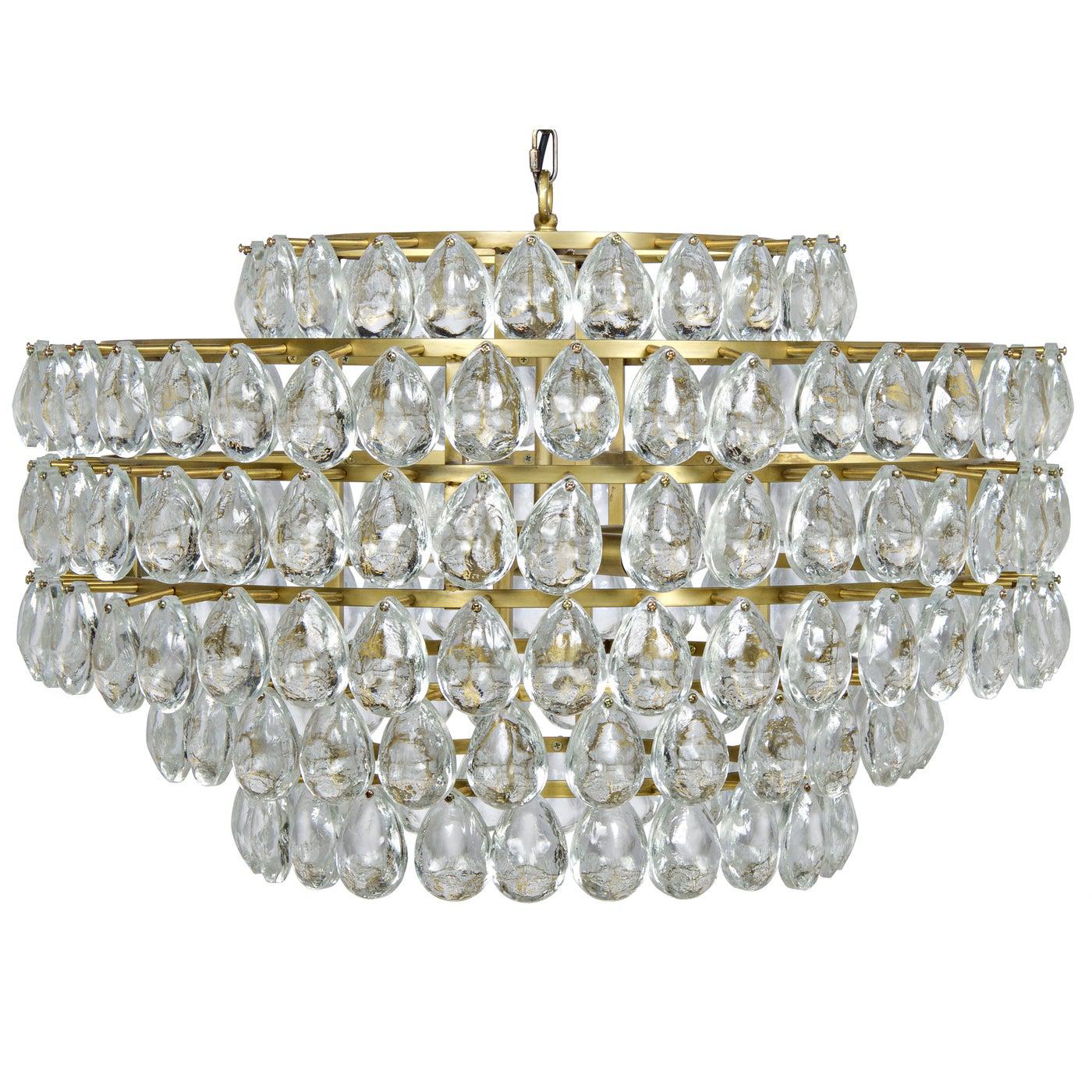 Linden Chandelier, Antique Brass, and Black Steel-Noir Furniture-Blue Hand Home