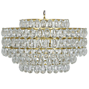 Linden Chandelier, Antique Brass, and Black Steel-Noir Furniture-Blue Hand Home