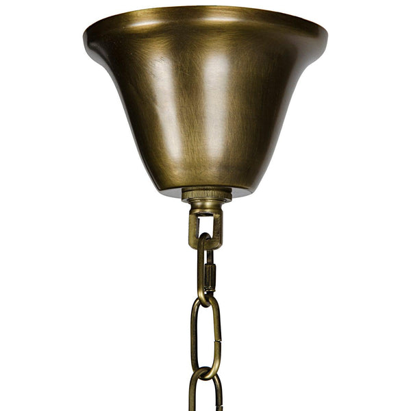Ikram Chandelier, Metal with Brass Finish-Noir Furniture-Blue Hand Home