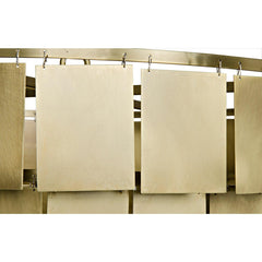 Shield Chandelier, Metal with Brass Finish