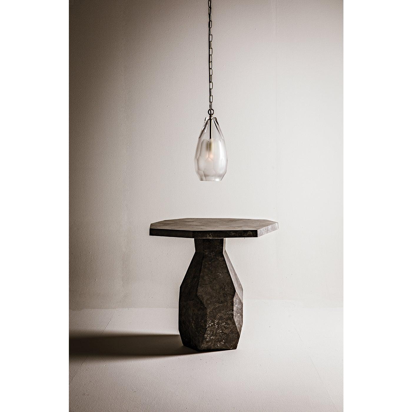 Ice Pendant, Steel and Glass