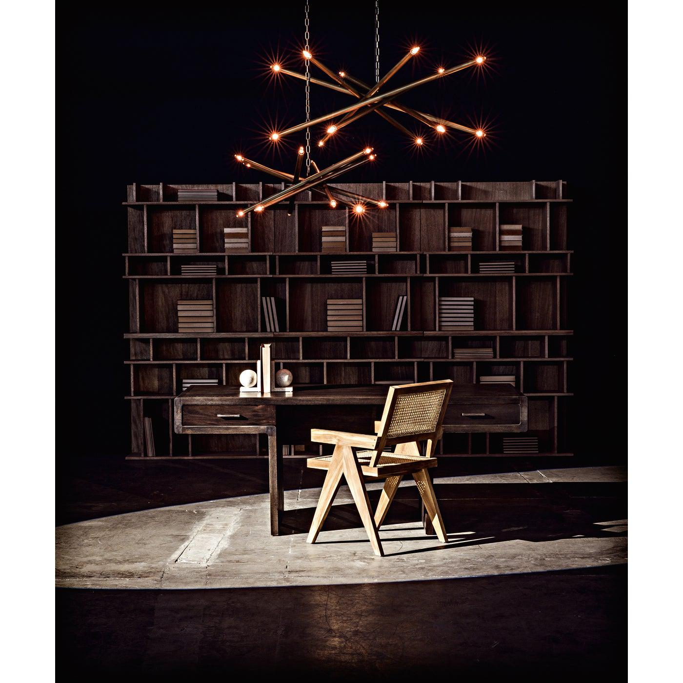 Ikram Chandelier, Small, Metal with Brass Finish