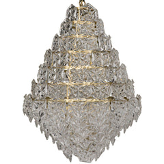 Neive Chandelier, Large, Metal with Brass Finish