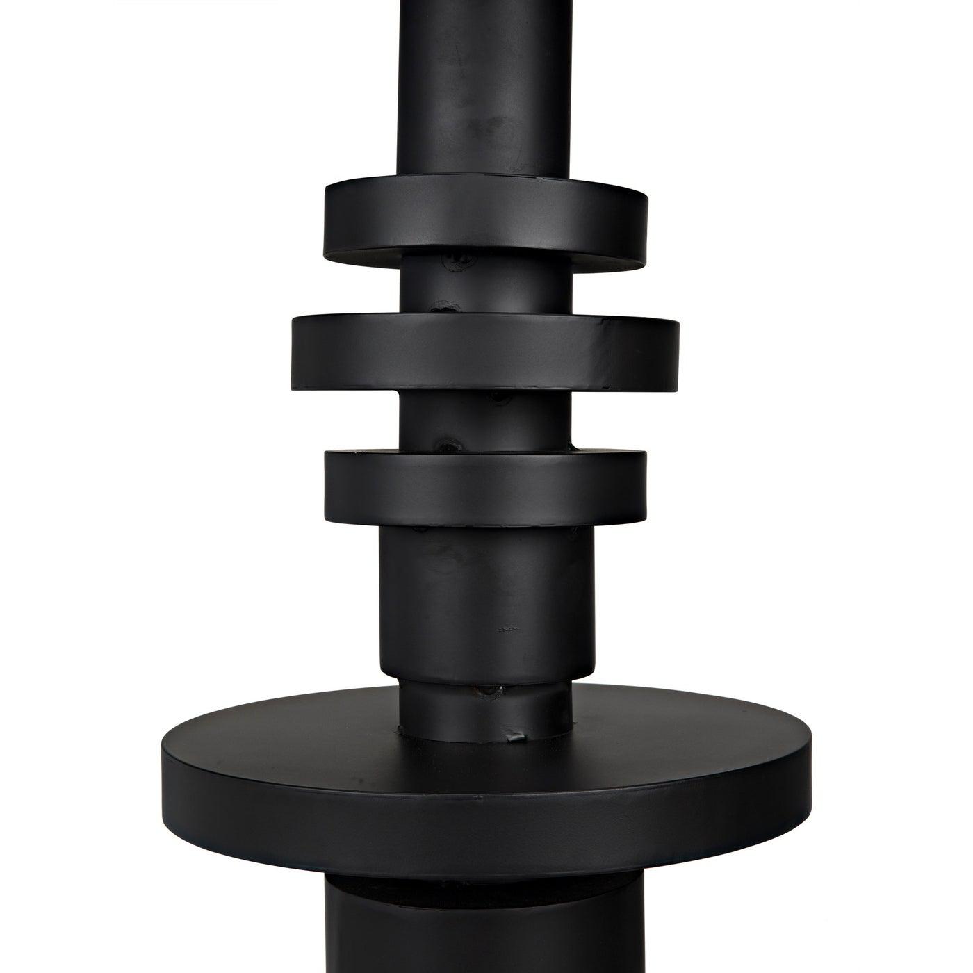 Wilton Floor Lamp with Shade, Black Steel