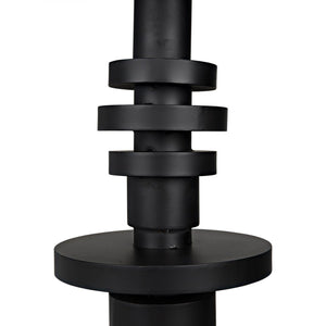Wilton Floor Lamp with Shade, Black Steel-Noir Furniture-Blue Hand Home
