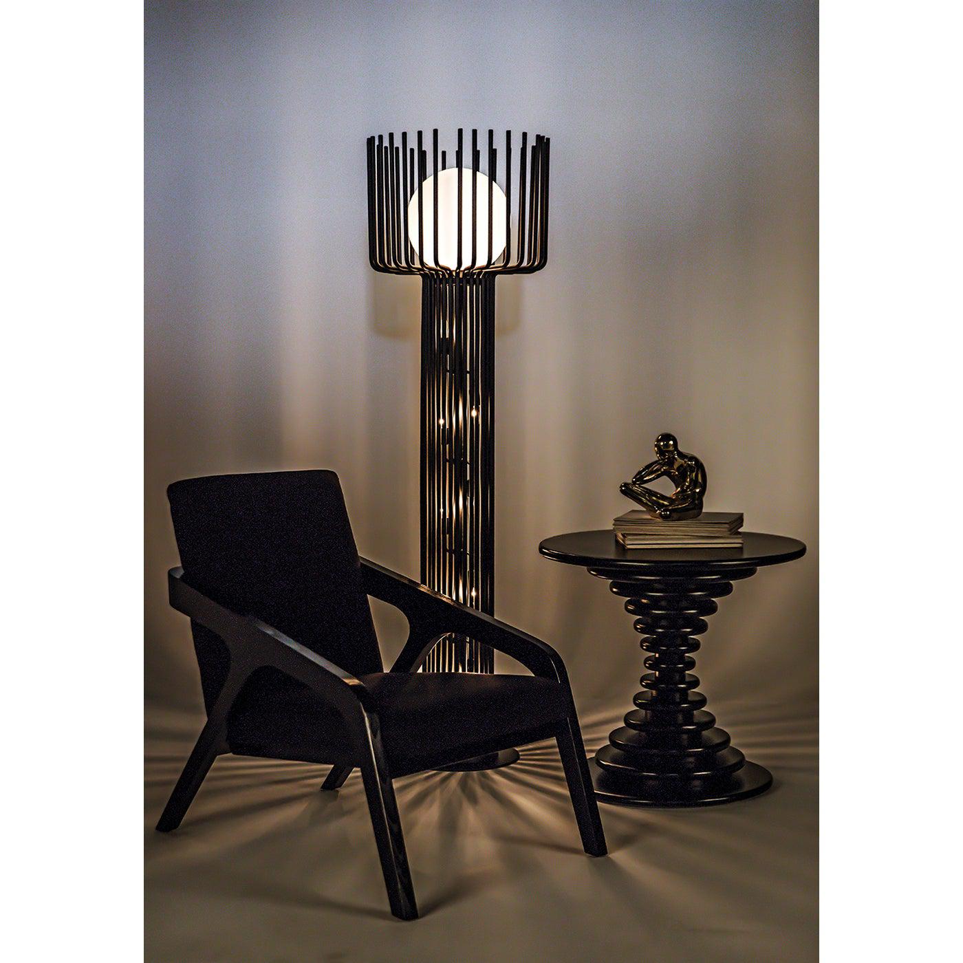 Lucis Floor Lamp, Black Steel-Noir Furniture-Blue Hand Home