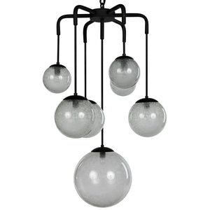 Artemis Chandelier, Steel with Black Finish-Noir Furniture-Blue Hand Home
